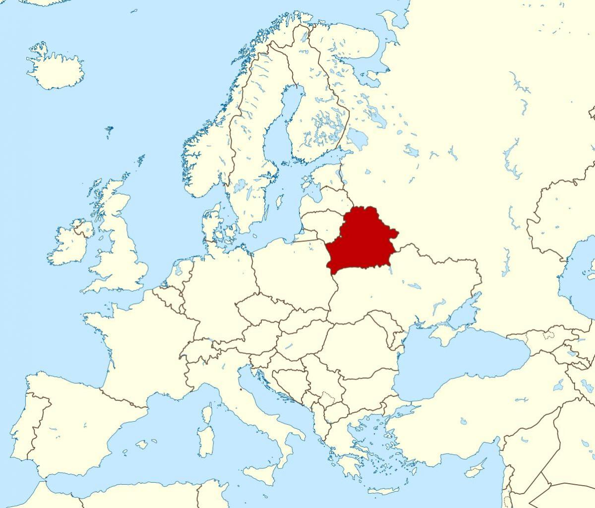 白俄罗斯位于世界地图