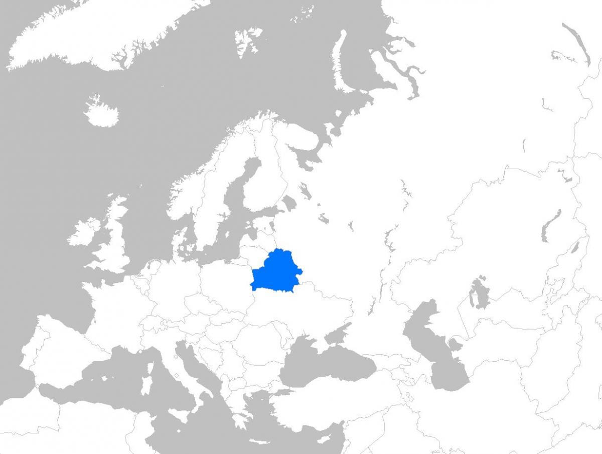 地图上的白俄罗斯欧